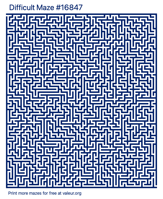 Free Printable Difficult Maze number 16847