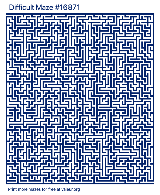 Free Printable Difficult Maze number 16871