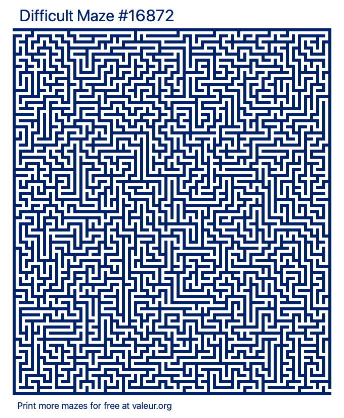 Free Printable Difficult Maze number 16872