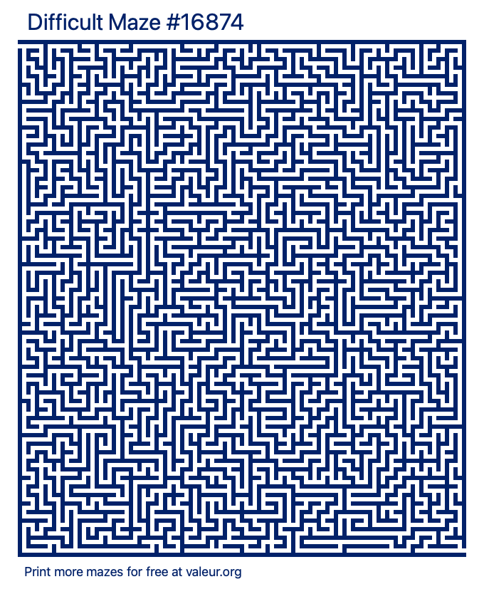 Free Printable Difficult Maze number 16874