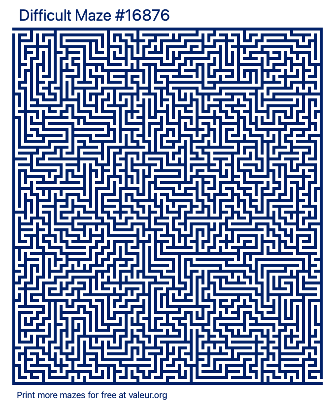 Free Printable Difficult Maze number 16876