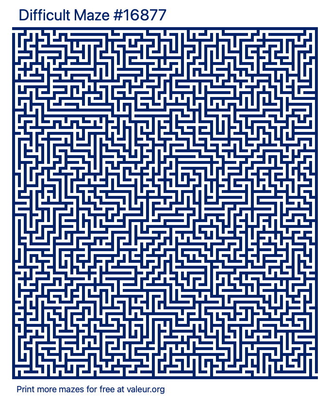 Free Printable Difficult Maze number 16877