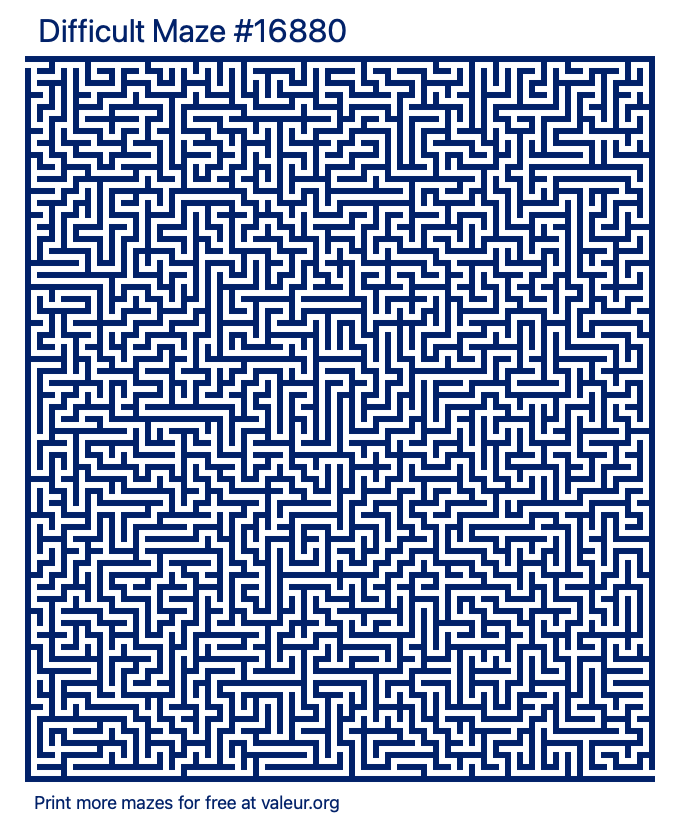 Free Printable Difficult Maze number 16880