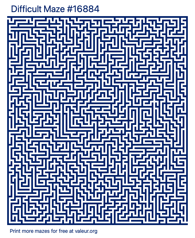 Free Printable Difficult Maze number 16884