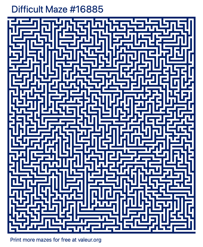 Free Printable Difficult Maze number 16885