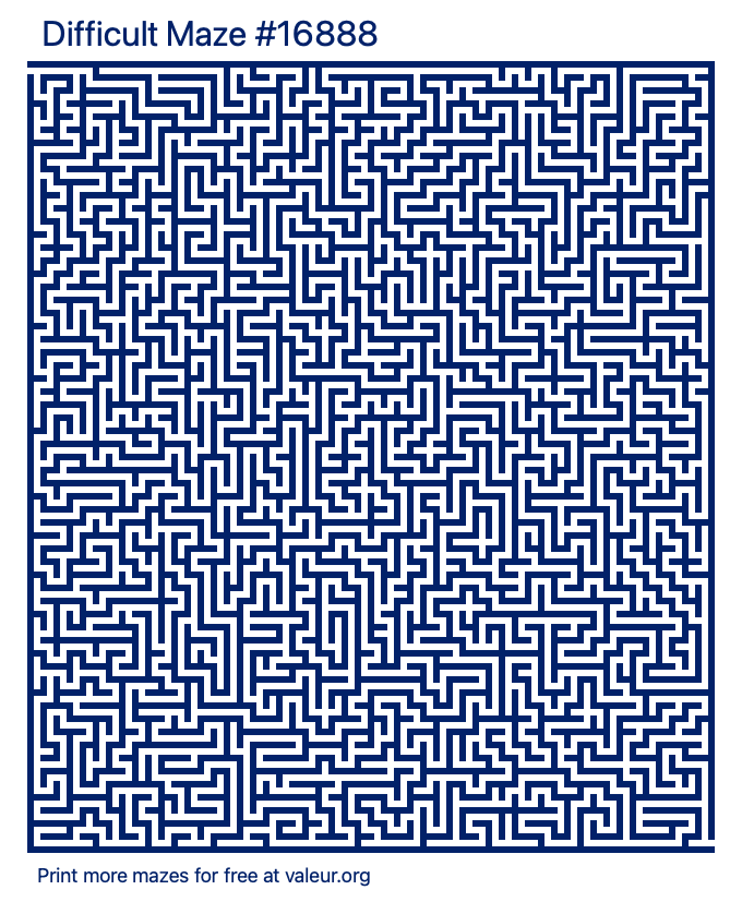 Free Printable Difficult Maze number 16888