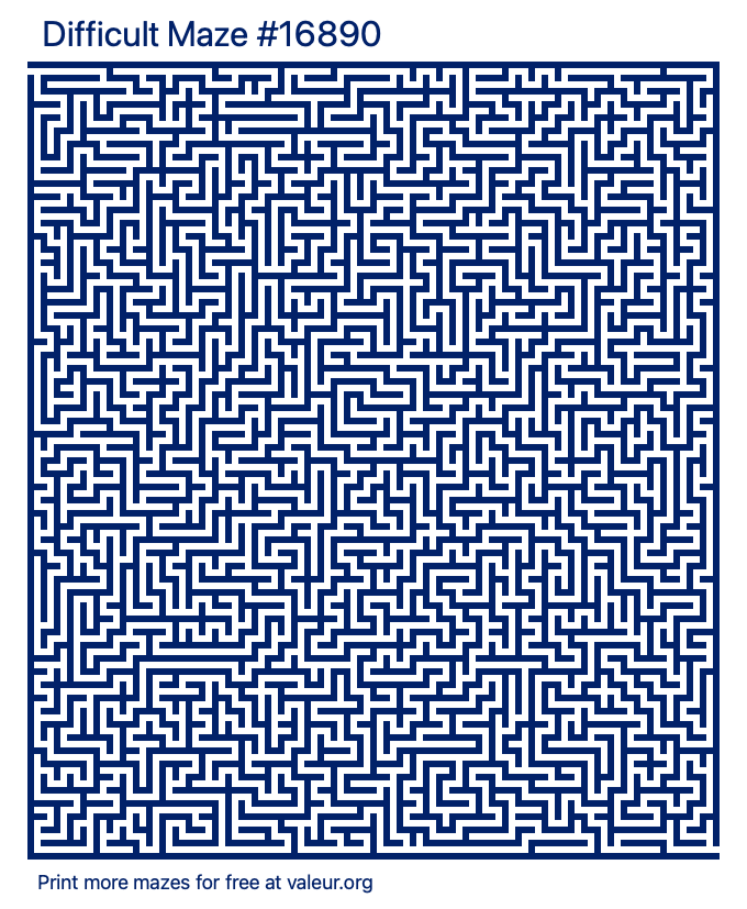 Free Printable Difficult Maze number 16890