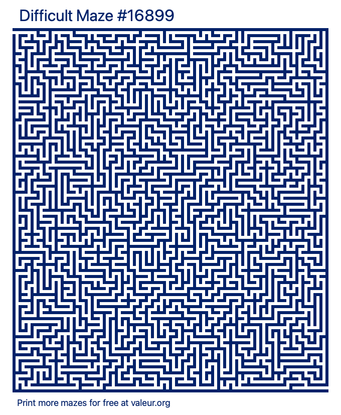 Free Printable Difficult Maze number 16899