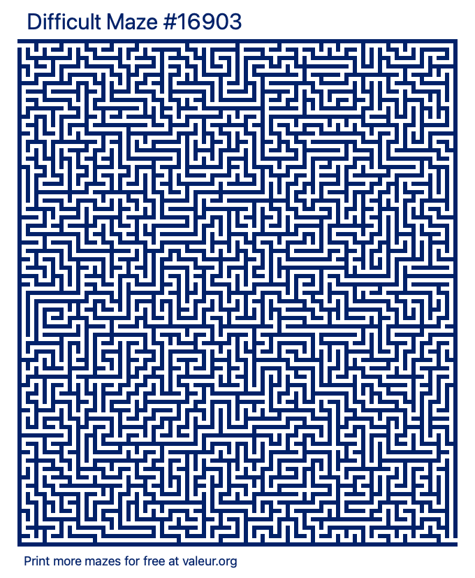 Free Printable Difficult Maze number 16903