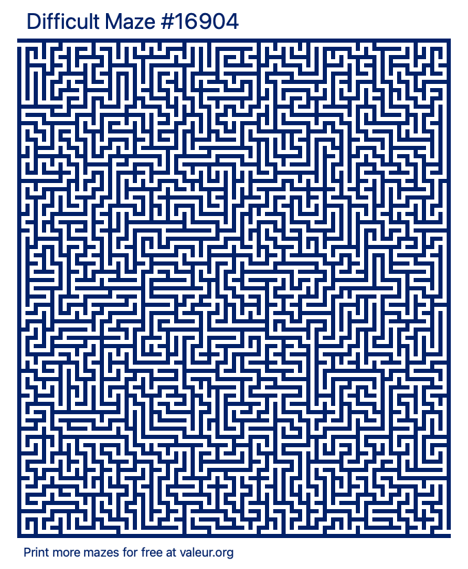 Free Printable Difficult Maze number 16904