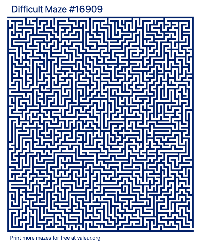 Free Printable Difficult Maze number 16909