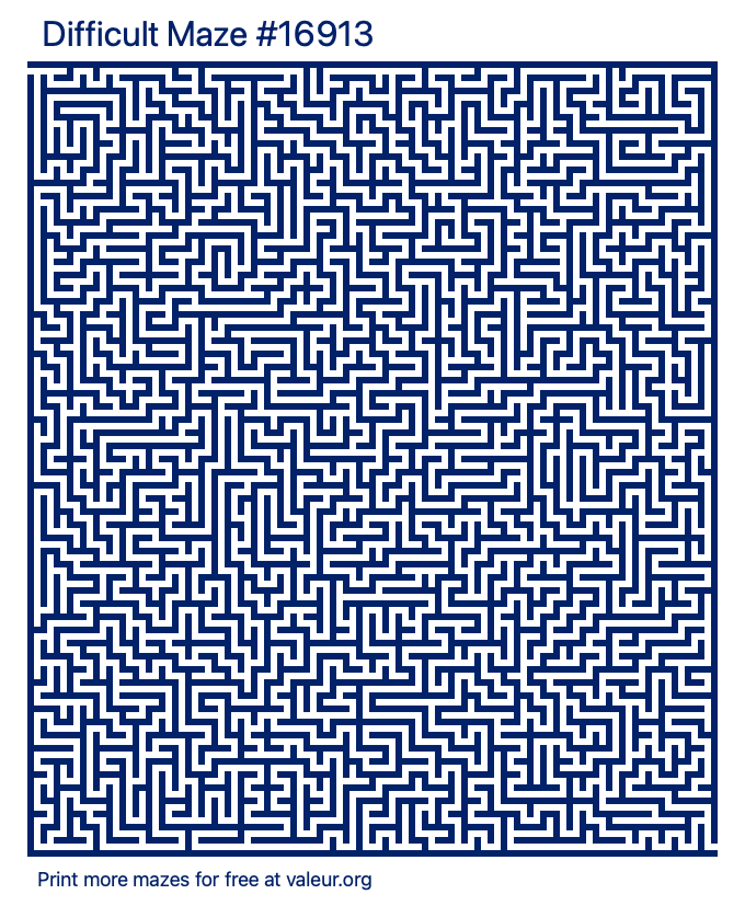 Free Printable Difficult Maze number 16913