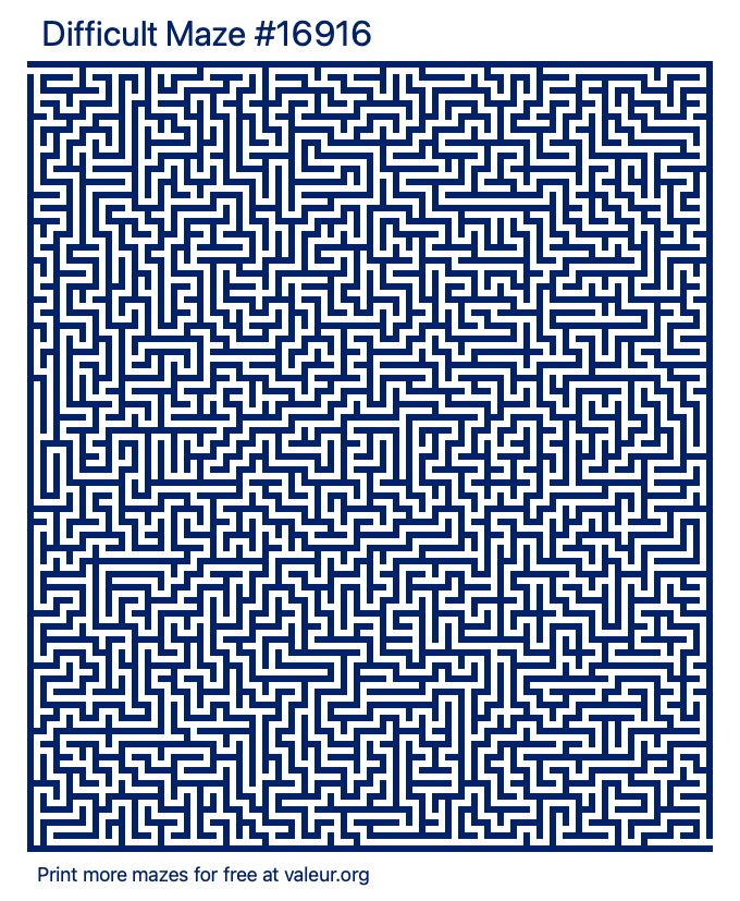 Free Printable Difficult Maze number 16916