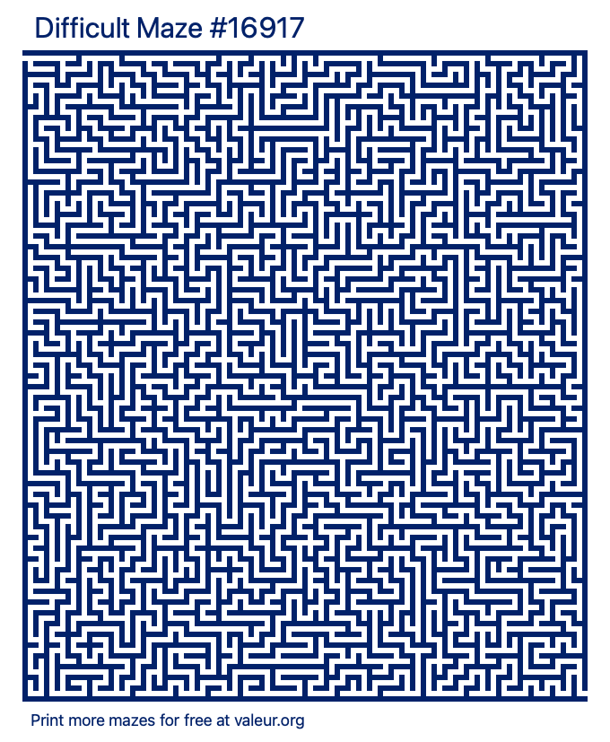 Free Printable Difficult Maze number 16917