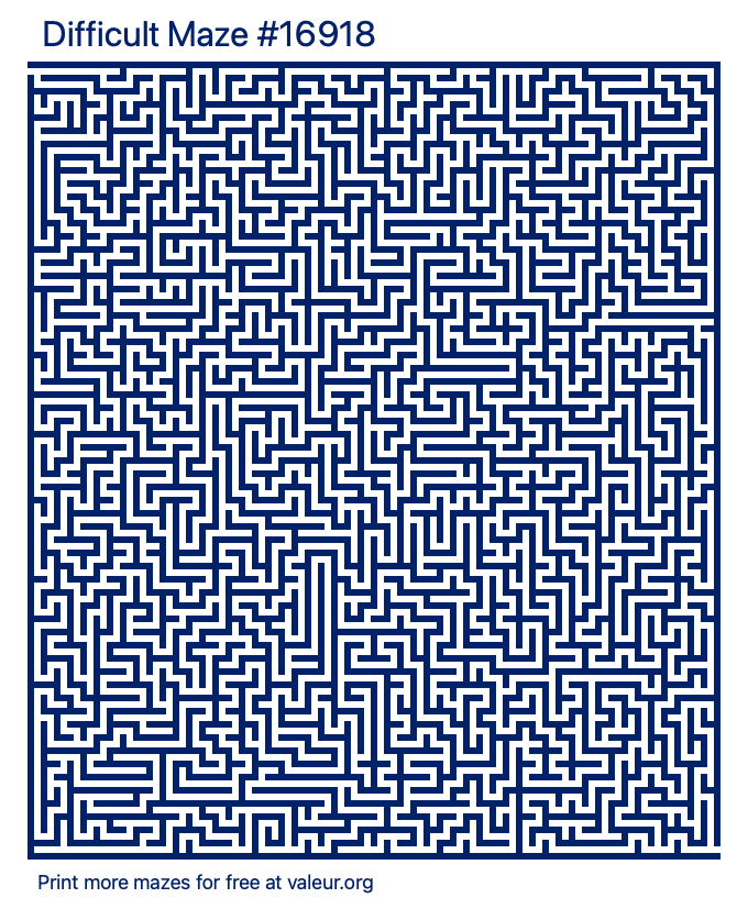 Free Printable Difficult Maze number 16918
