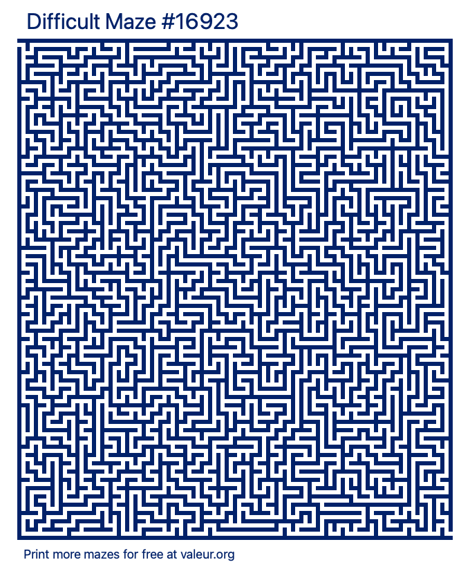 Free Printable Difficult Maze number 16923