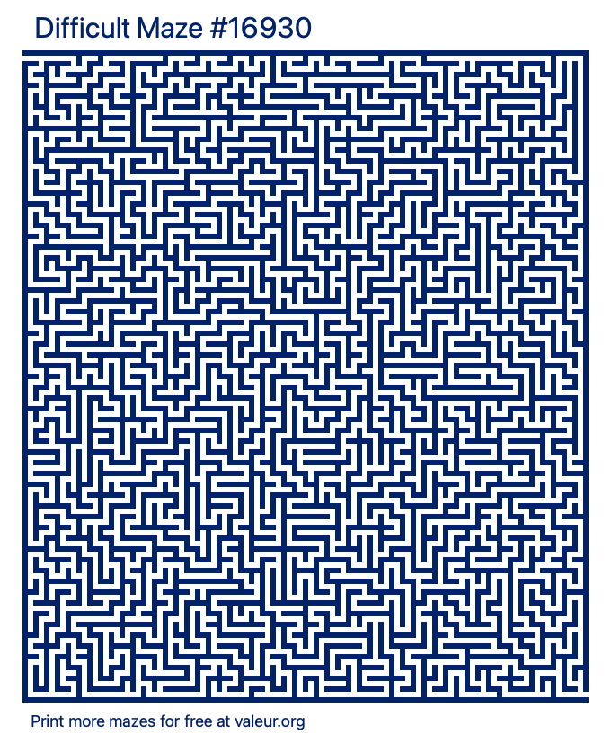 Free Printable Difficult Maze number 16930
