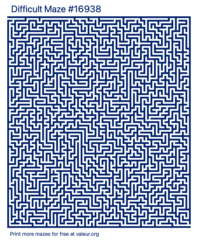 Free Printable Difficult Maze number 16938