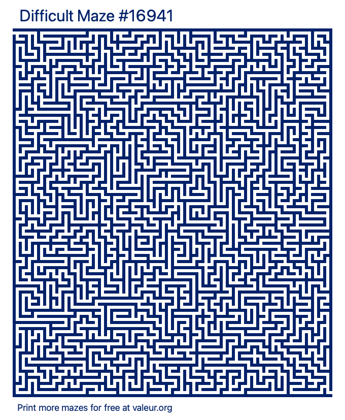 Free Printable Difficult Maze number 16941