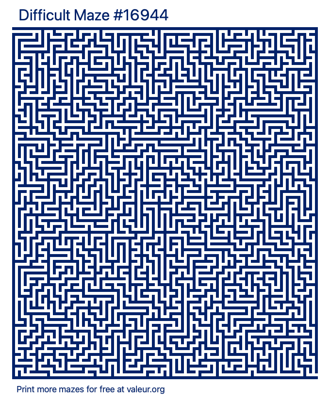 Free Printable Difficult Maze number 16944