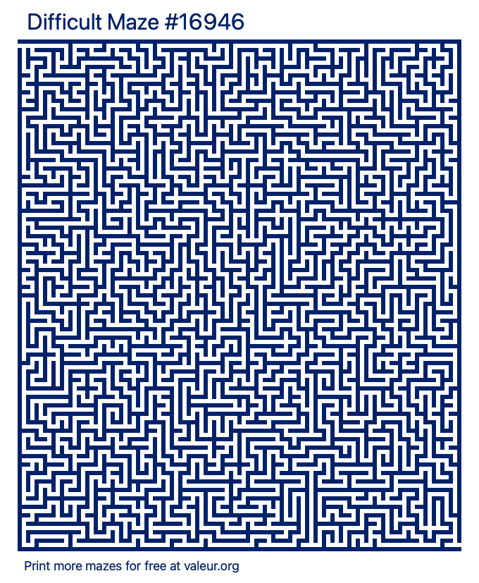 Free Printable Difficult Maze number 16946