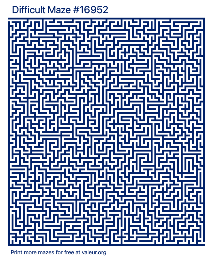 Free Printable Difficult Maze number 16952