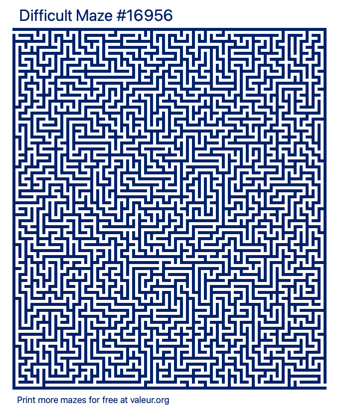 Free Printable Difficult Maze number 16956