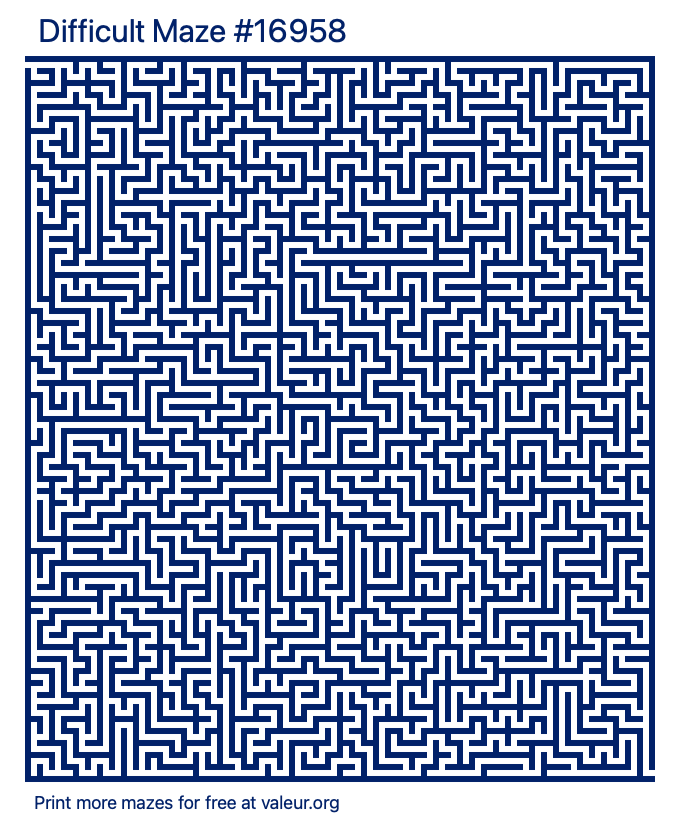 Free Printable Difficult Maze number 16958