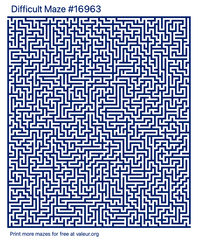 Free Printable Difficult Maze number 16963