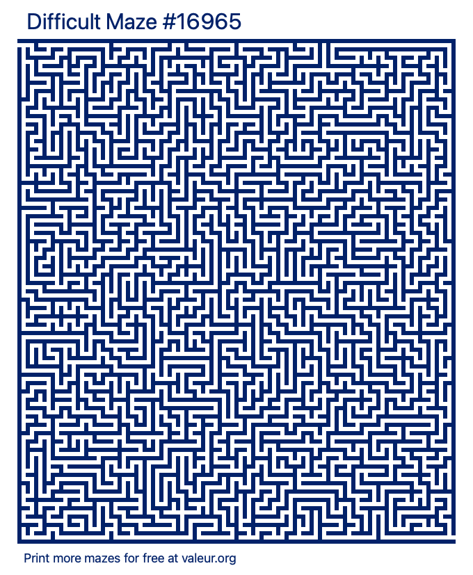 Free Printable Difficult Maze number 16965