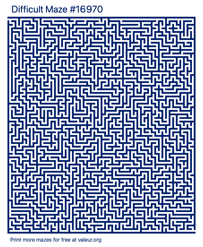 Free Printable Difficult Maze number 16970