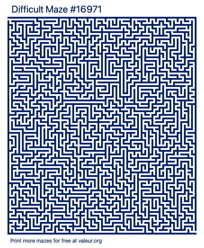 Free Printable Difficult Maze number 16971