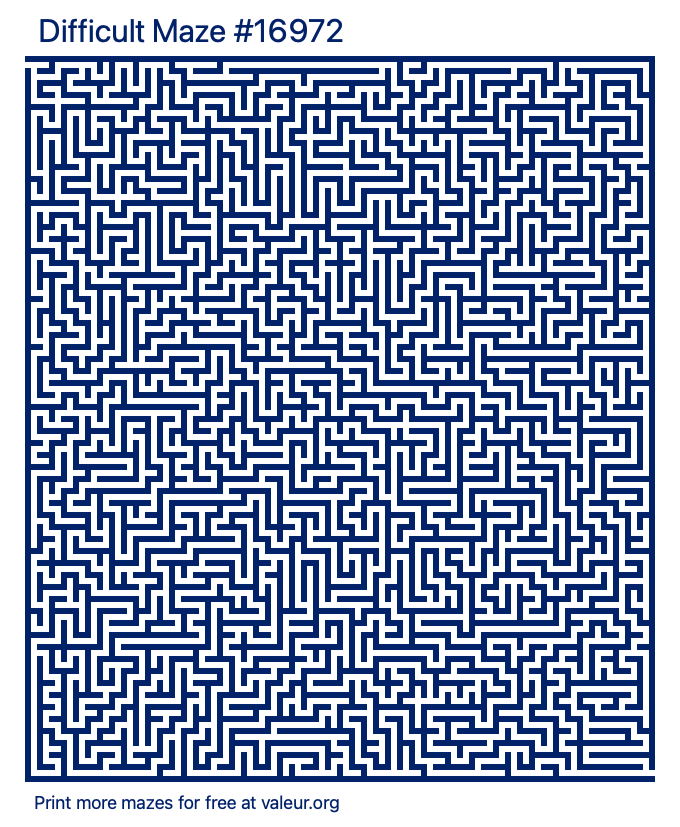 Free Printable Difficult Maze number 16972
