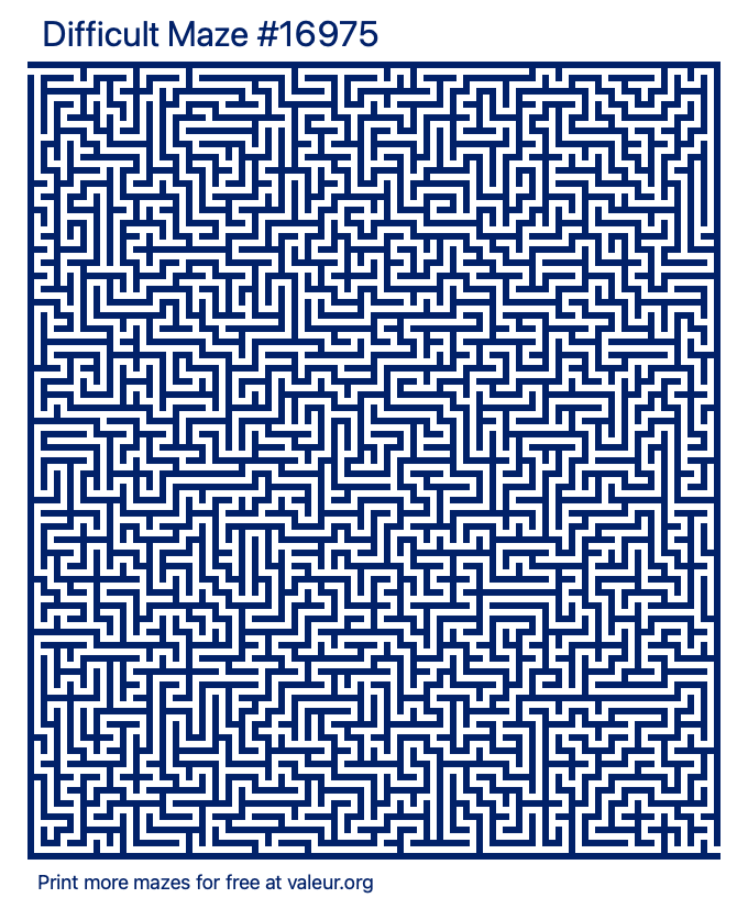 Free Printable Difficult Maze number 16975