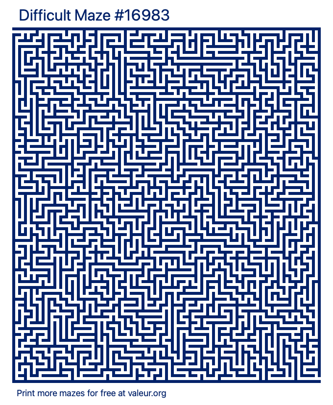 Free Printable Difficult Maze number 16983