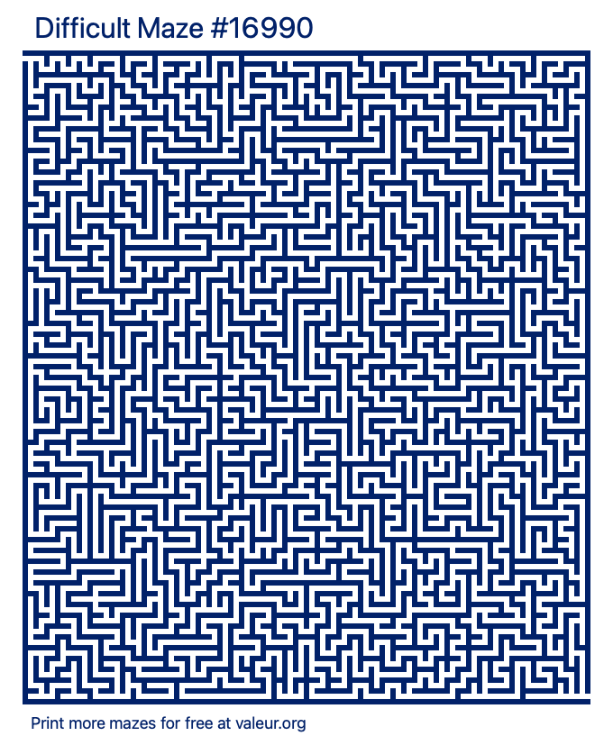 Free Printable Difficult Maze number 16990