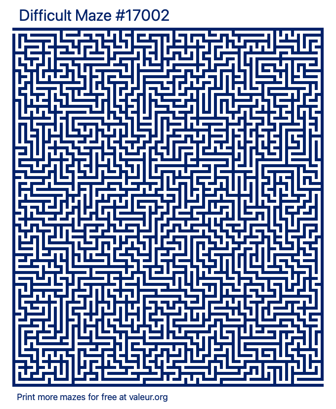 Free Printable Difficult Maze number 17002