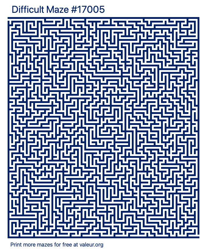 Free Printable Difficult Maze number 17005