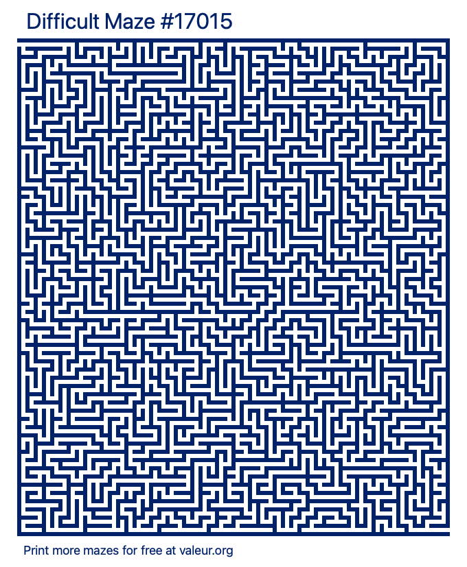 Free Printable Difficult Maze number 17015