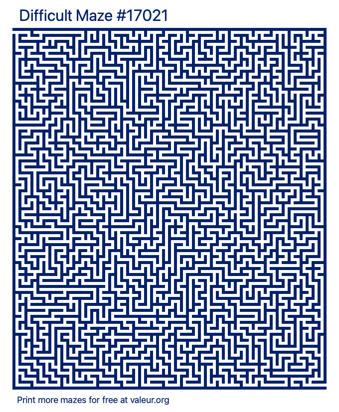 Free Printable Difficult Maze number 17021