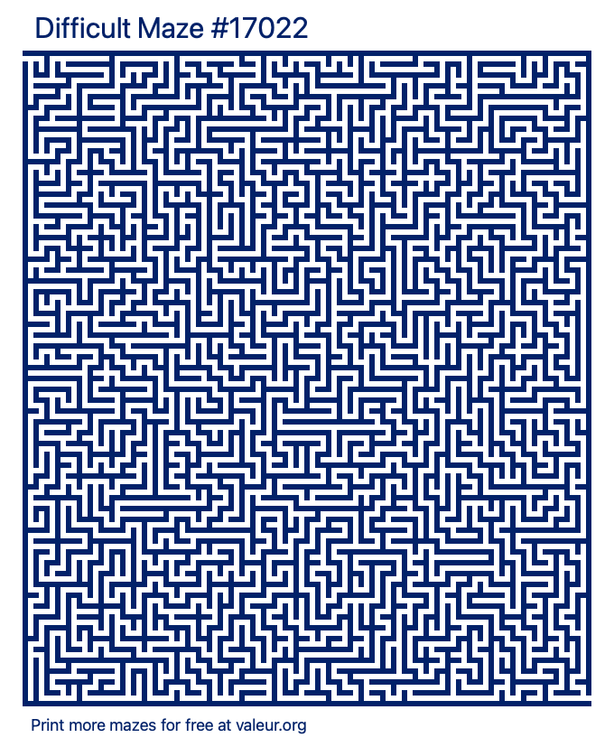 Free Printable Difficult Maze number 17022