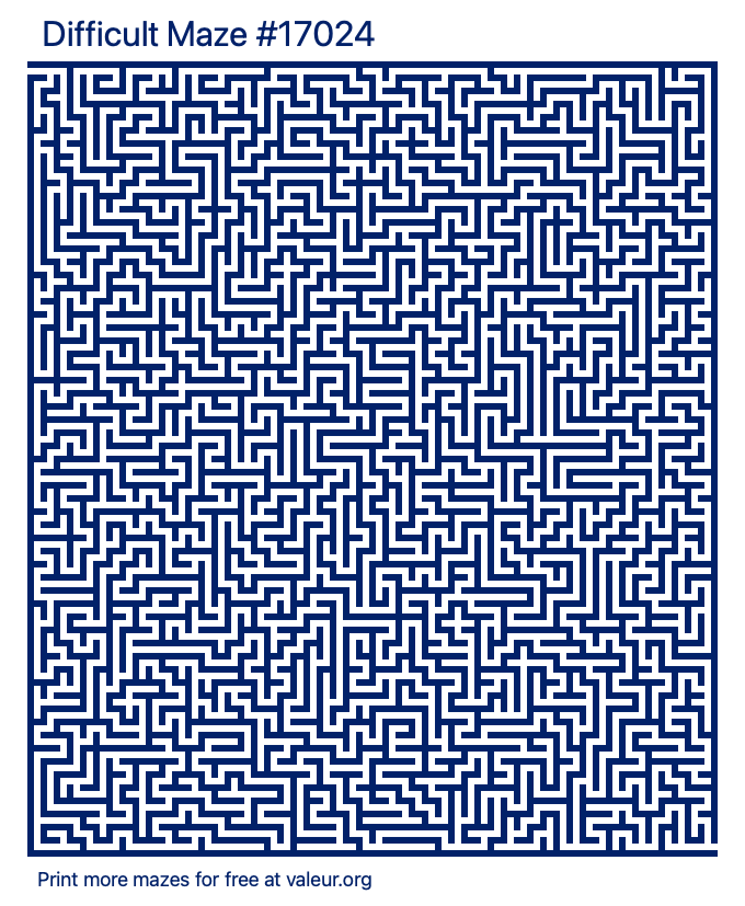 Free Printable Difficult Maze number 17024