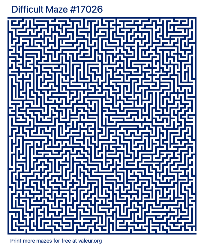 Free Printable Difficult Maze number 17026