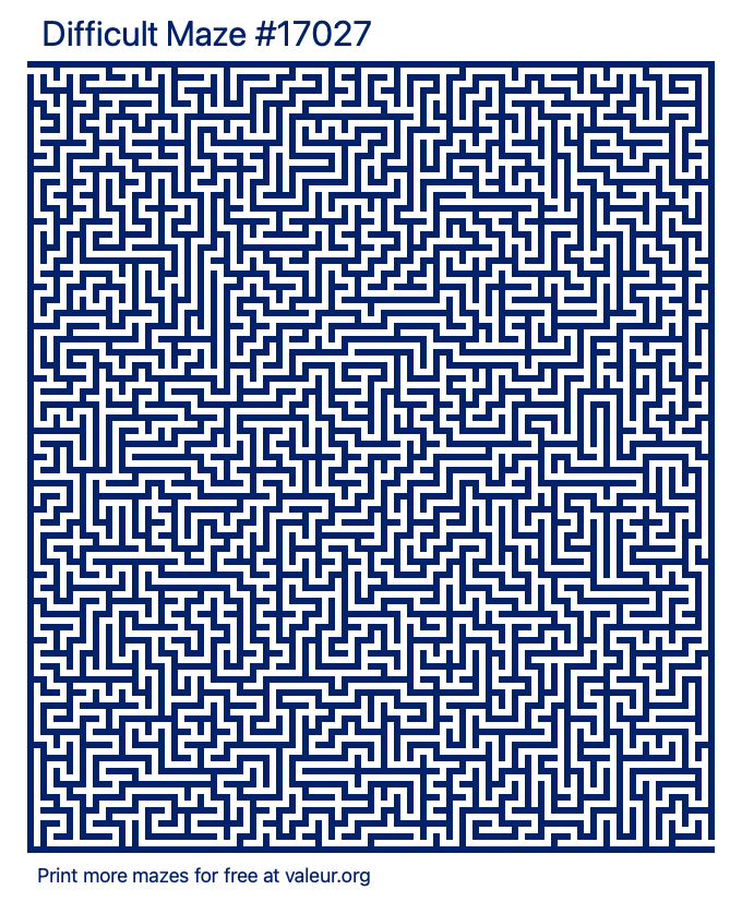 Free Printable Difficult Maze number 17027