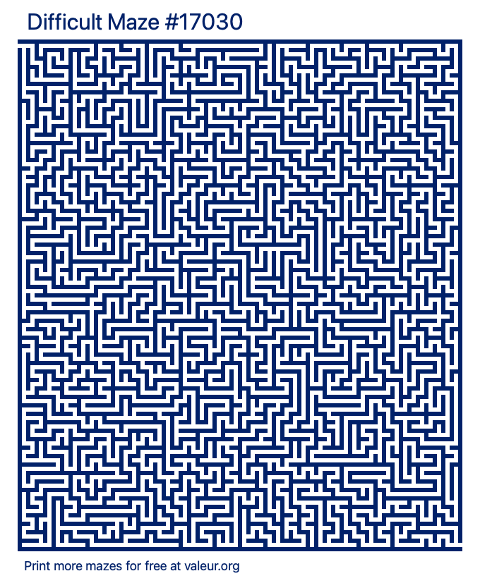 Free Printable Difficult Maze number 17030