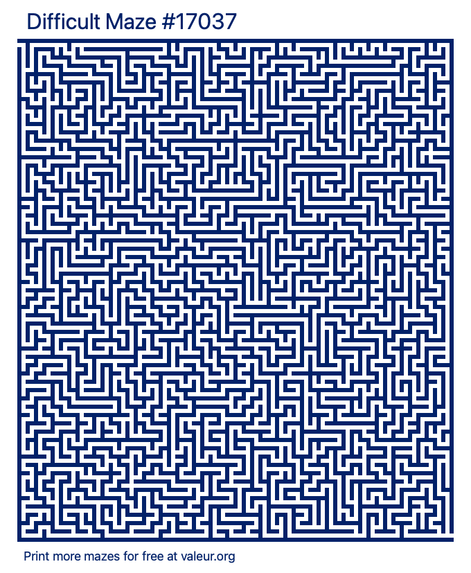Free Printable Difficult Maze number 17037