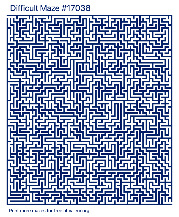 Free Printable Difficult Maze number 17038