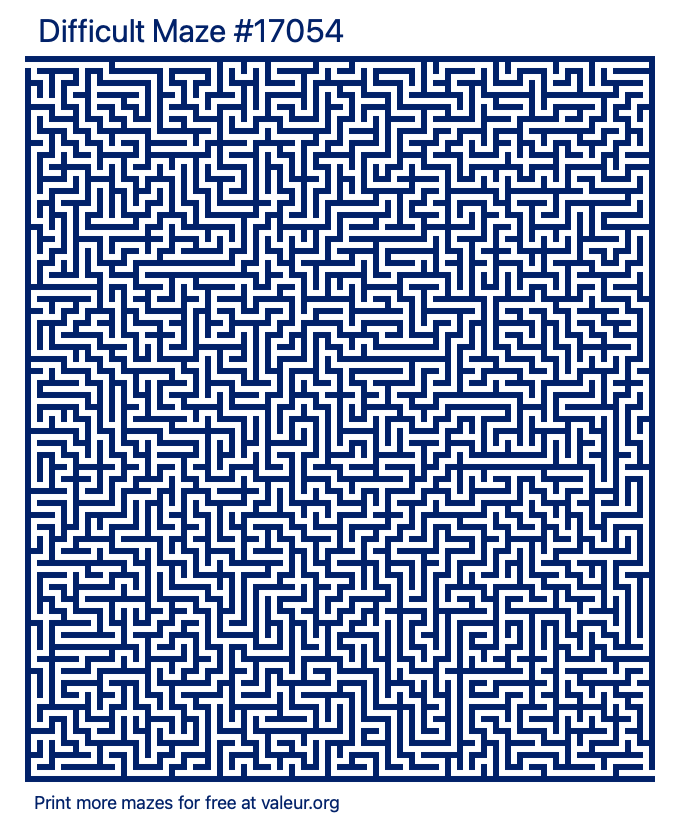 Free Printable Difficult Maze number 17054