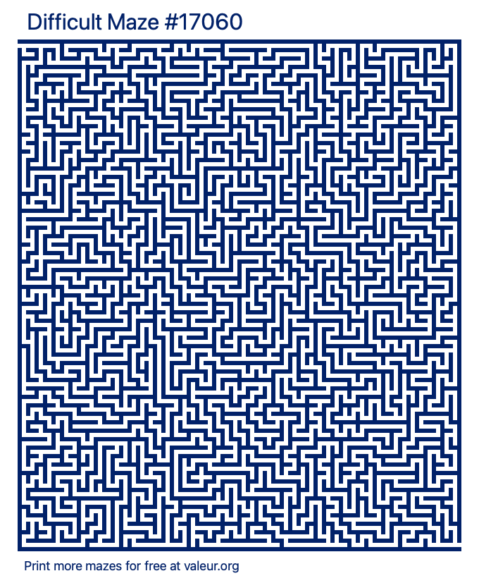 Free Printable Difficult Maze number 17060