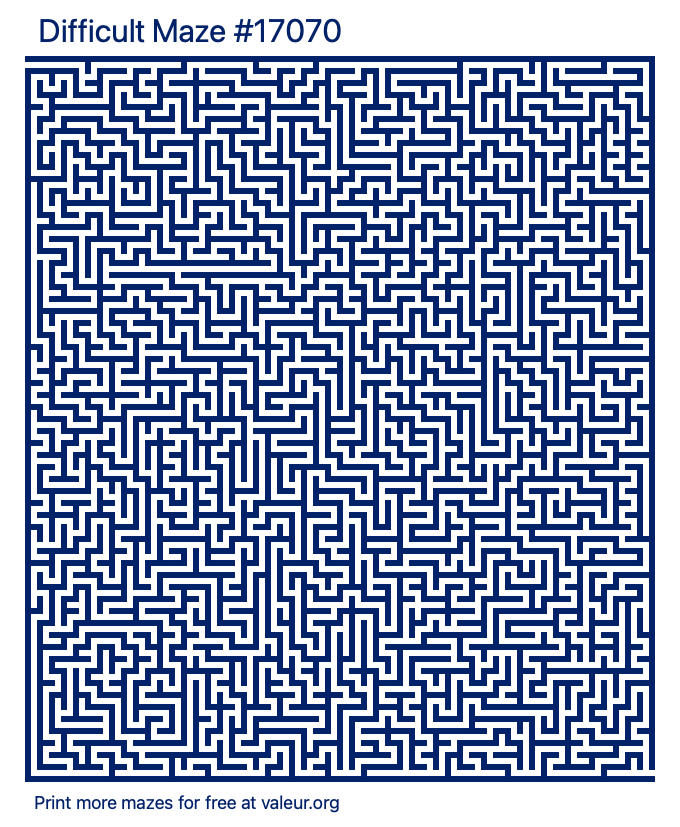 Free Printable Difficult Maze number 17070